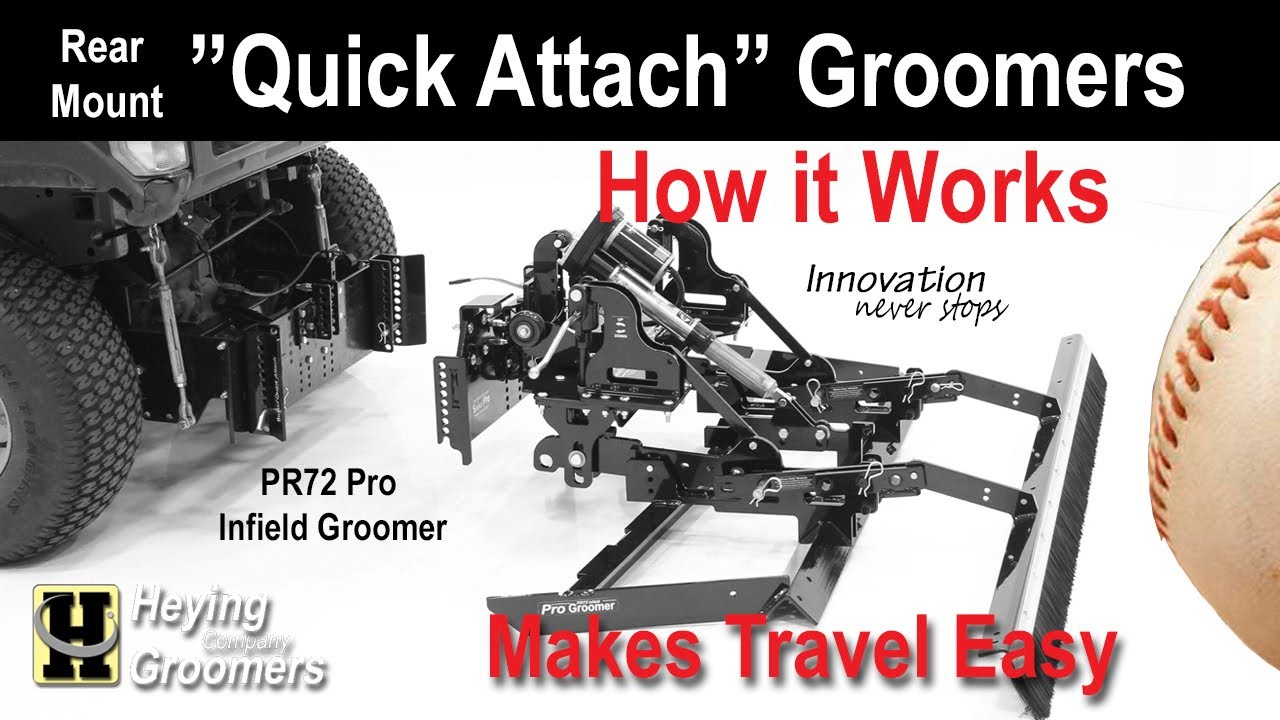 Pro Infield Groomer Direct Mount to Side by Sides and UTV's. Model QR Quick Attach.