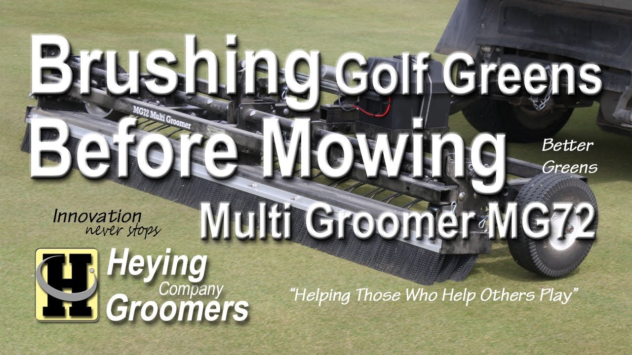 Golf Greens Groomer Brushing Before Mowing - MG72 Multi Groomer
