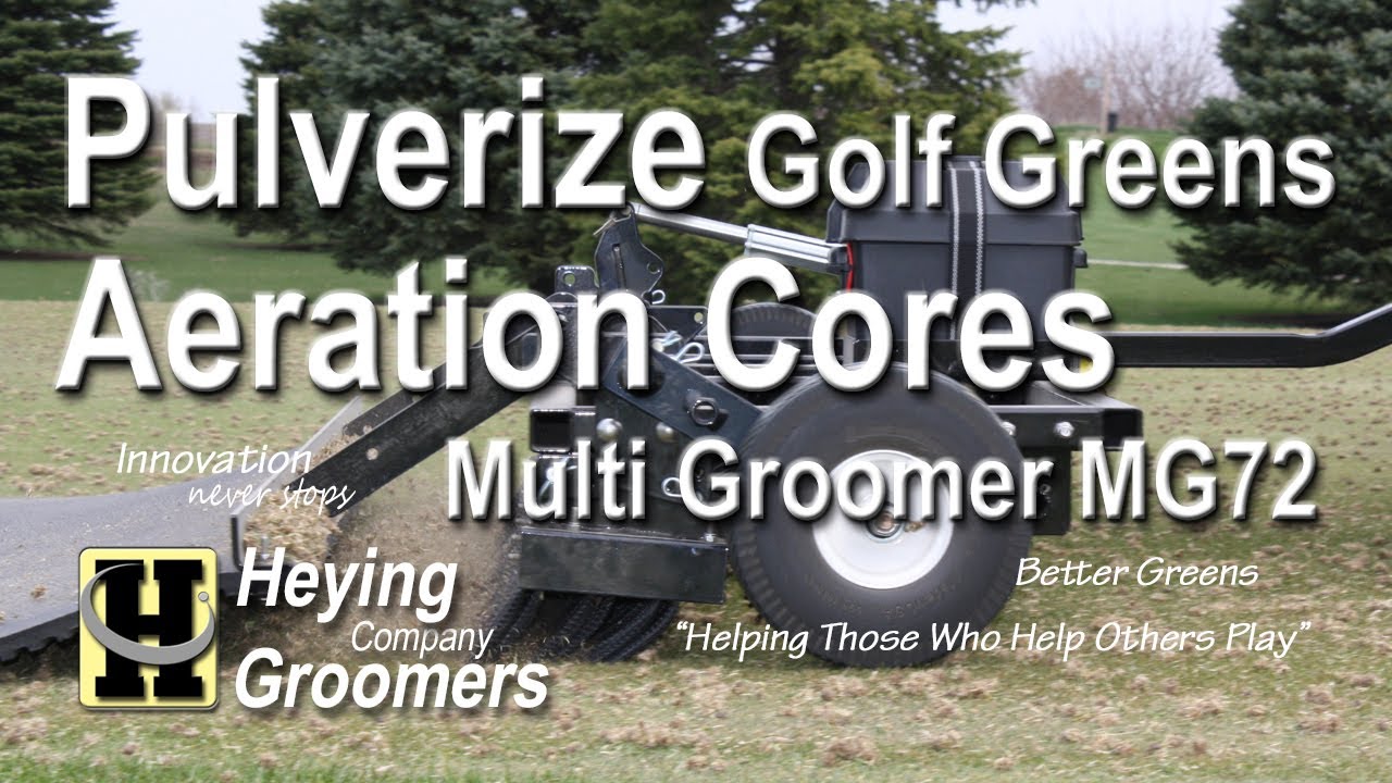 Golf Greens Groomer Pulverizing Aeration Cores MG72 Multi Groomer - Greens Brush