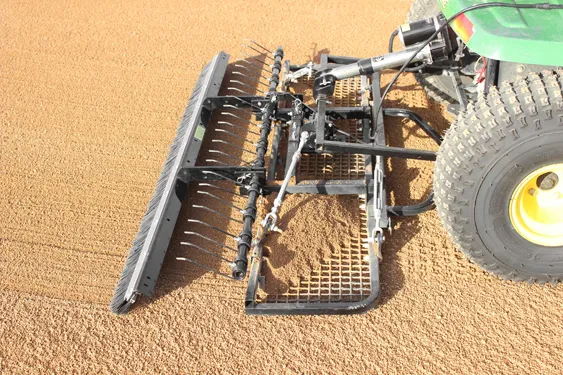 JD 1200A/1200 Hydro Improvement Kit with optional spring tines and finishing broom