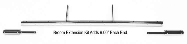 Broom extension kit adds nine inches each end