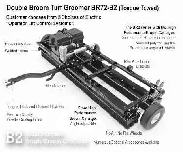 Turf Broom Groomer - Tongue Towed