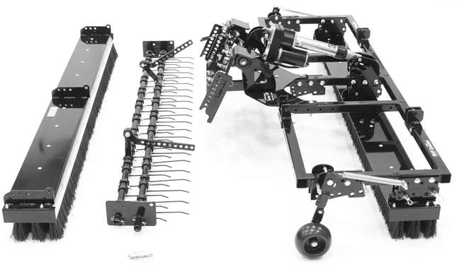 Hybrid Infield Turf Groomer with optional attachments